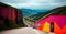 Landscape Rocky Cliffs Edge of mountain Successful Concept Art wallpaper AI Generated