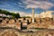 Landscape in the Roman archaeological ruins in Ostia Antica - Rome