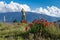 Landscape with the ruins of Pompeii in spring, Italy