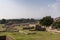 Landscape of ruins at Royal Enclosure, Hampi, Karnataka, India