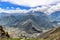 Landscape of the sacred valley as seen from the hill in Chinchero, Peru