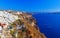 Landscape Santorini Island, Fira, Cyclades, Greece. Views from high slope