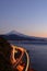 Landscape of the Satta pass at dawn in Shizuoka, Japan