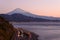 Landscape of the Satta pass at dawn in Shizuoka, Japan