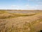 Landscape scene view grassland outside marsh land