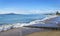 Landscape Scenery of Milford Beach Auckland New Zealand; View to Rangitoto Island during Sunny Day