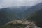 Landscape Scenery on the road between Lijiang and Shangri-La, Yunnan Province China. High Altitude Mountains, small village,