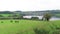 Landscape of Schalkenmehrener Maar lake with volcano caldera