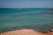 Landscape with sea bay on island of Aegina in Saronic Gulf, Greece