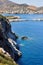 Landscape of sea coast in Crete island near Rethymno, Greece
