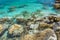 Landscape at the sea in Greece,with coastline Thassos island