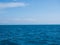 Landscape of sea horizon seascape under blue sky