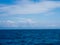 Landscape of sea horizon seascape under blue sky