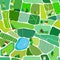 Landscape seamless pattern for the countryside, with houses and roads, top view. Vector illustration