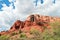 Landscape of sedona with holy chapel, in arizon