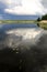 Landscape of Seliger lake after rain