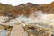 Landscape of Seltun Geothermal Area in Krysuvik with simmering hot springs, Iceland
