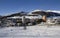 Landscape of Sestriere in winter