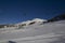 Landscape of Sestriere in winter