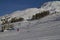 Landscape of Sestriere in winter