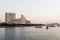 Landscape of several boats at sumida river viewpoint