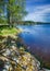 Landscape on the shore of a lake in Karelia