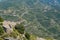 Landscape shot of beautiful mountains covered in lush forests