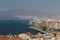 Landscape shot of coastline aegean city