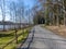 Landscape with a simple road, early spring