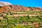 Landscape at Sion with vineyards Bernese Alps mountains Valais CH