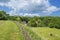 Landscape of the slavic rampart in Oldenburg in Holstein