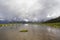 Landscape with small alpine lake