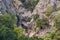 Landscape with a small mountain river in a deep rocky gorge in the Taurus mountains, Turkey