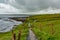 Landscape of the spectacular coastal route walk from Doolin to the Cliffs of Moher