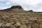 Landscape With Stone mountains and frailejones on Sumapaz Paramo