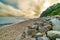 Landscape, stony beach