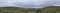 Landscape stormy panorama view from the border of Utah and Idaho from Interstate 84, I-84, view of rural farming with sheep and co