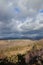 Landscape and stormy sky in Corbieres, France