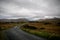 Landscape with street from the beautiful Connemara