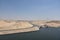 Landscape of the Suez Canal, Egypt.