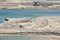 Landscape of Suez Canal, view from transiting cargo ship.