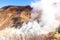 Landscape of Sulphur vent of Owakudani valley in japan