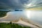 Landscape sunrise view of Ao Manao beach in Thailand