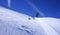 Landscape of suspended ski cable car at snow mountains Titlis