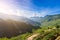 Landscape of Tea plantation 2000 at Doi Ang Khang