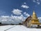 Landscape temple in blue sky background 01