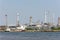 Landscape of Thai Refinery industrial plant from opposite\'s side of Chao Phra Ya river