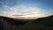Landscape time lapse of sunset in Santa Cruz mountains; clouds moving across the sky; San Francisco bay area, California
