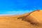 Landscape Tinfou Dunes, Zagora, Sahara, Morocco. Copy space for text