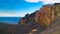 Landscape to Capelinhos volcano caldera, Faial, Azores, Portugal